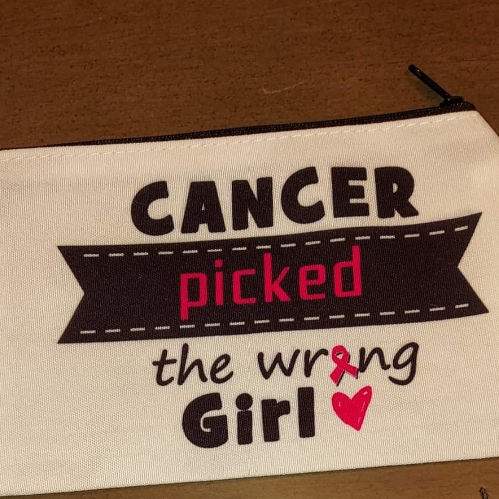Breast cancer makeup bags